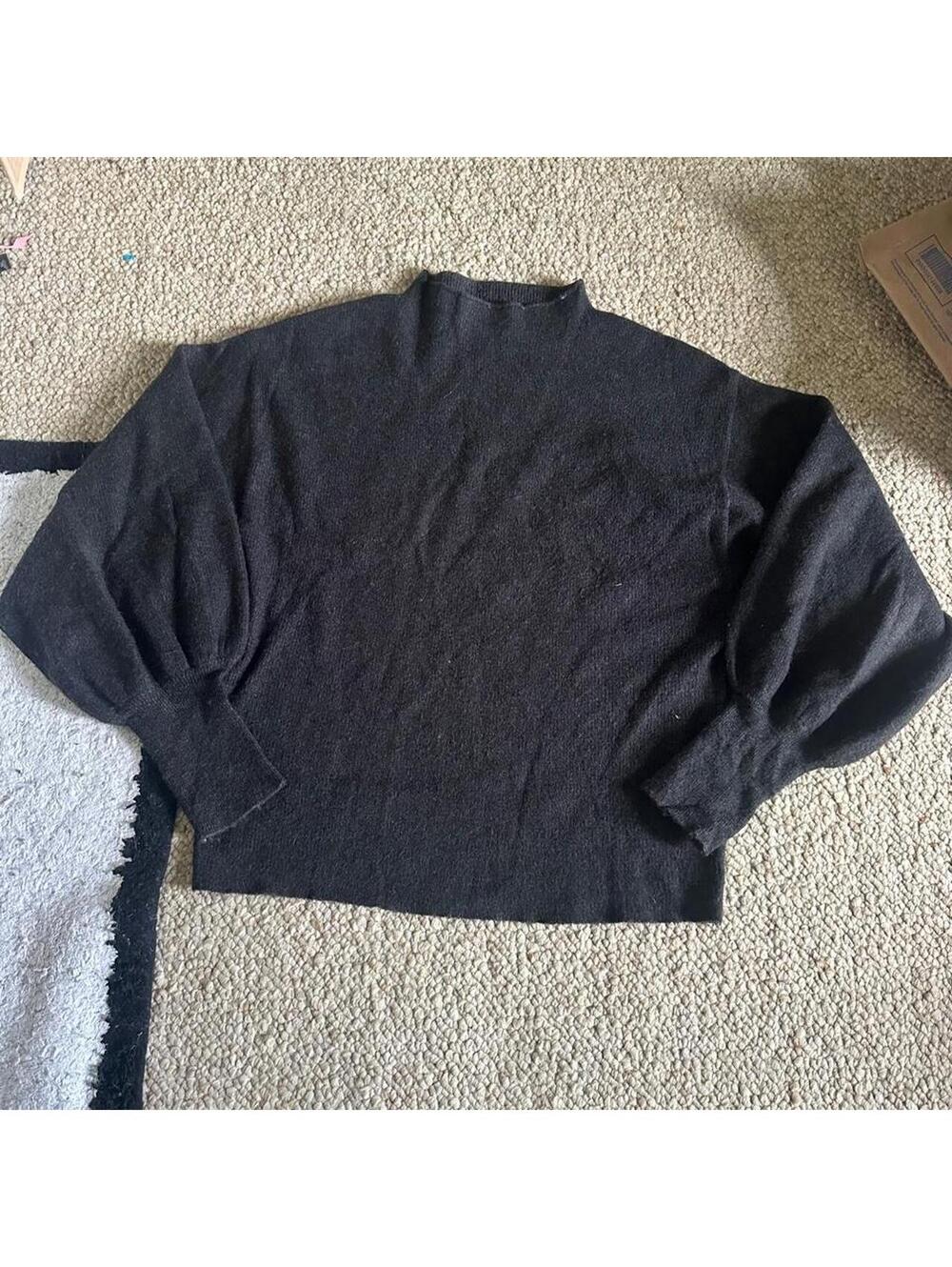 Mango dark gray knit sweater
